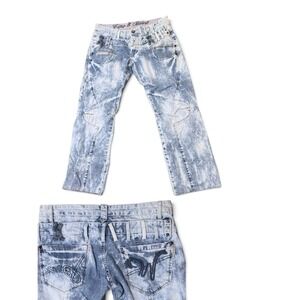 Cipo & Baxx VTG Japanese Acid Wash Y2K Embroidered W36 L34 Studded Thick Stitch